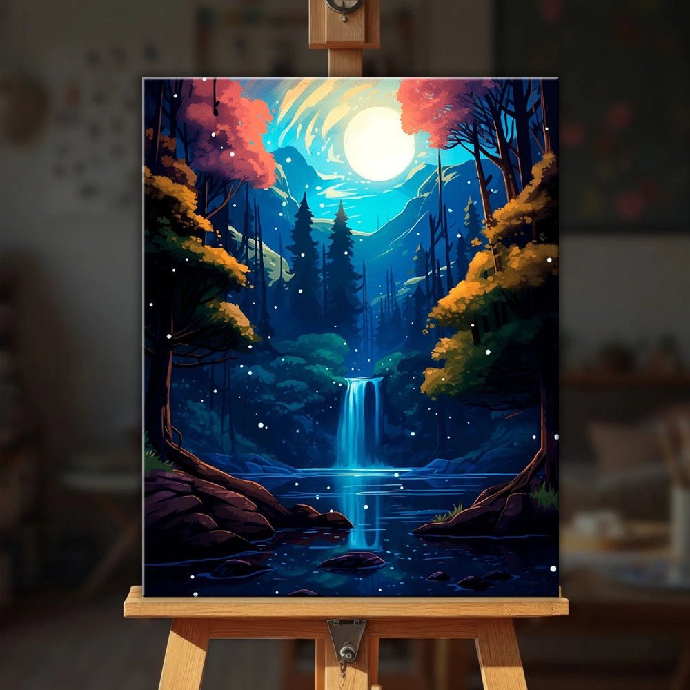 Enchanted Waterfall paint by numbers kit