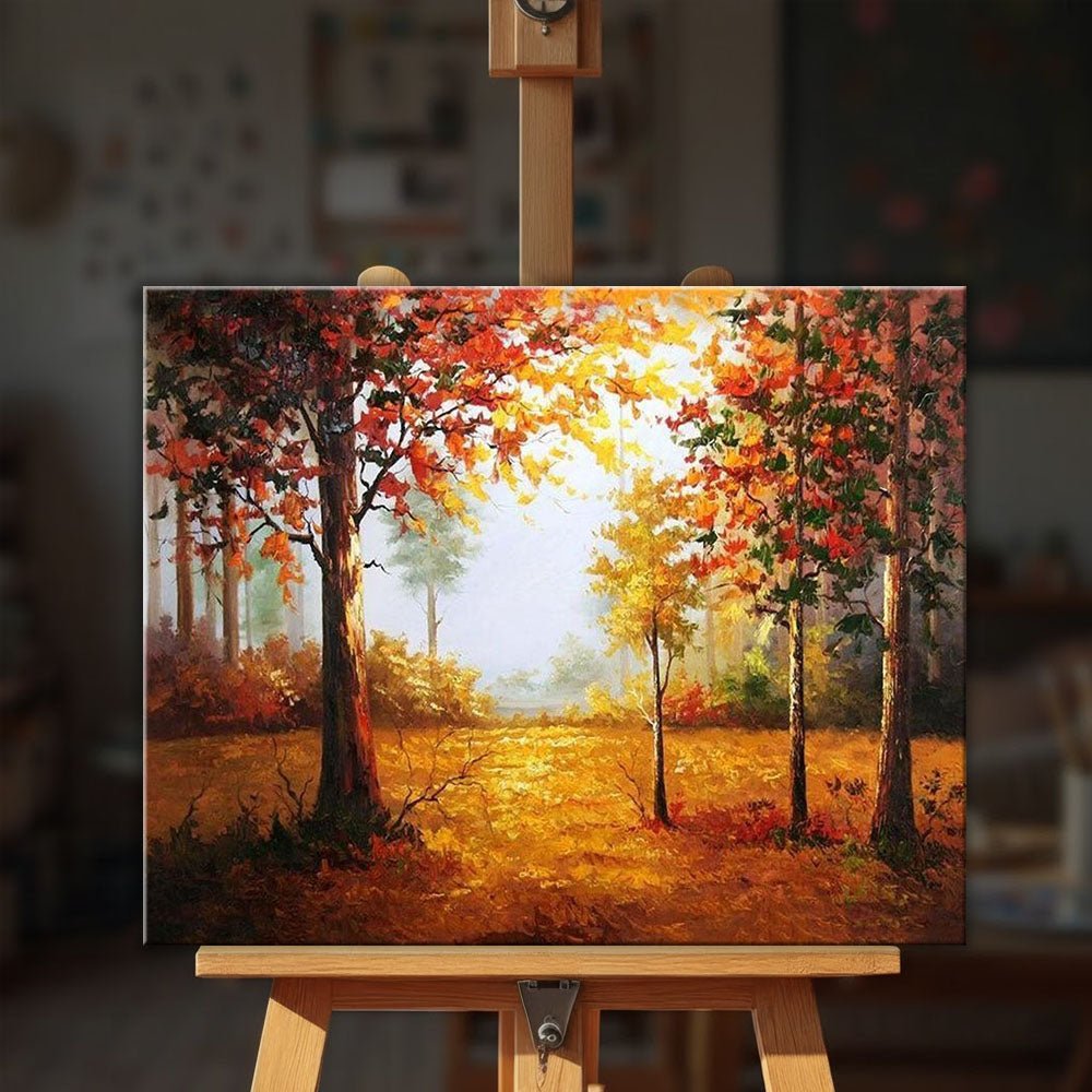Forest in Autumn paint by numbers kit