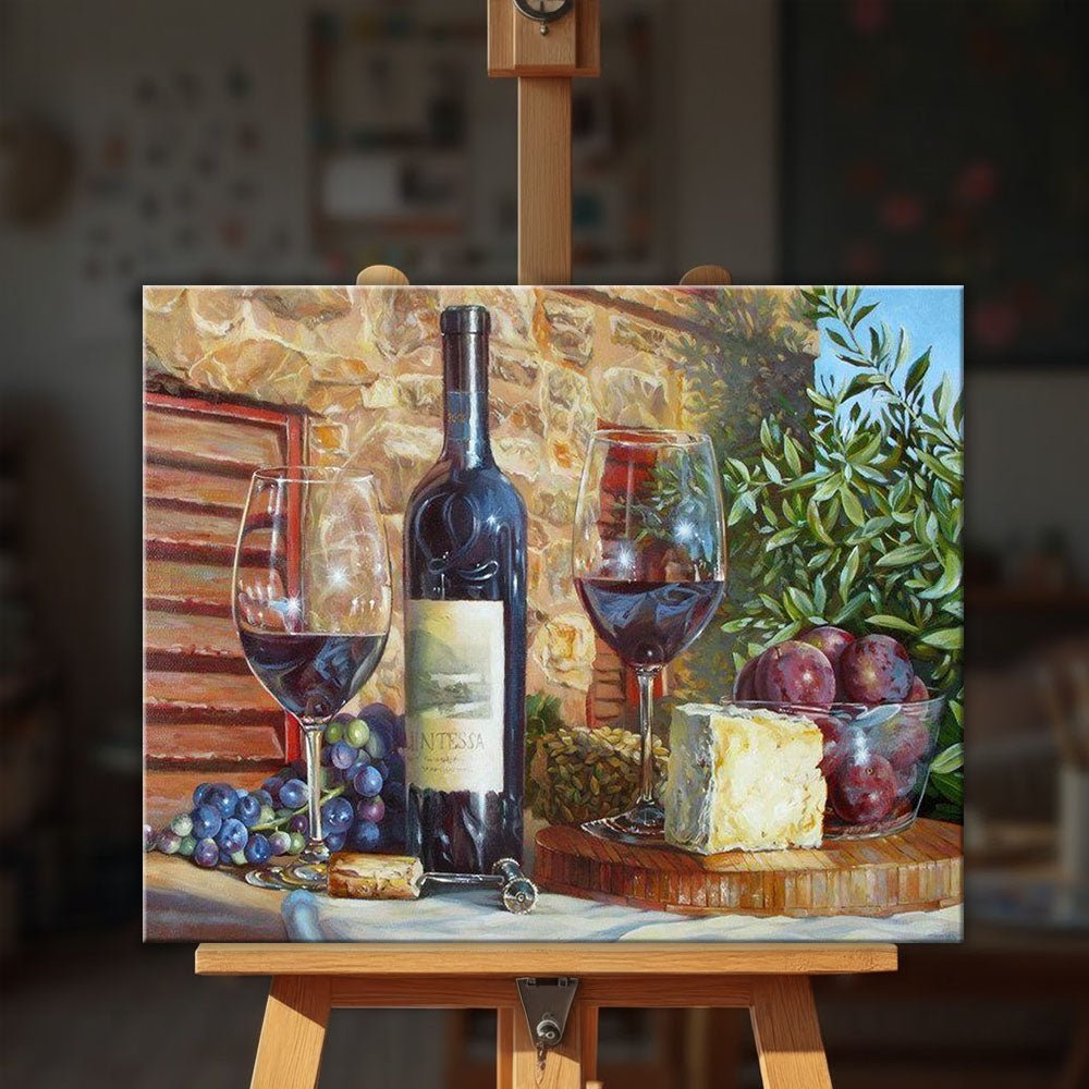 Fruit Wine Bottle paint by numbers kit