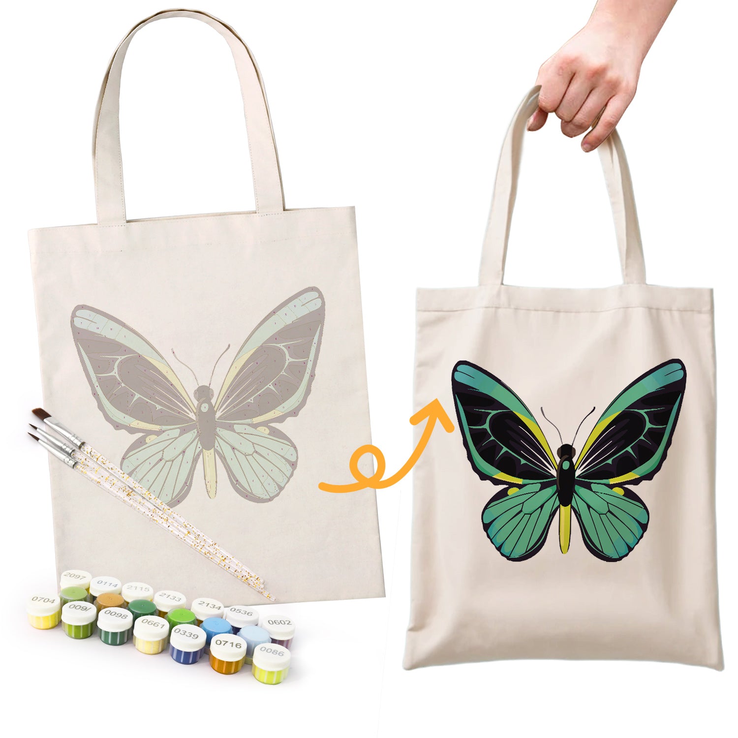 Emerald Wing Carry Bag paint by numbers kit