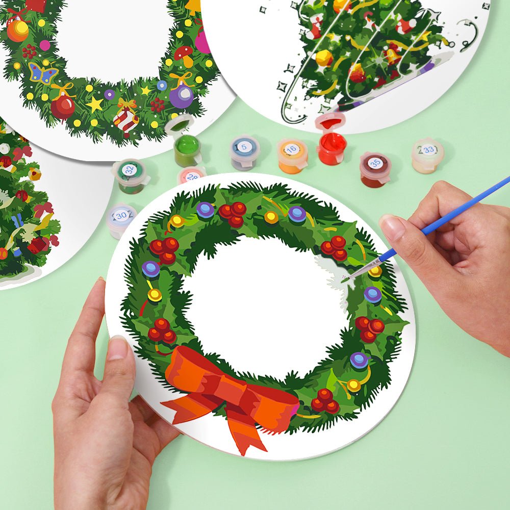 Evergreen Celebration (4 Pieces) paint by numbers kit