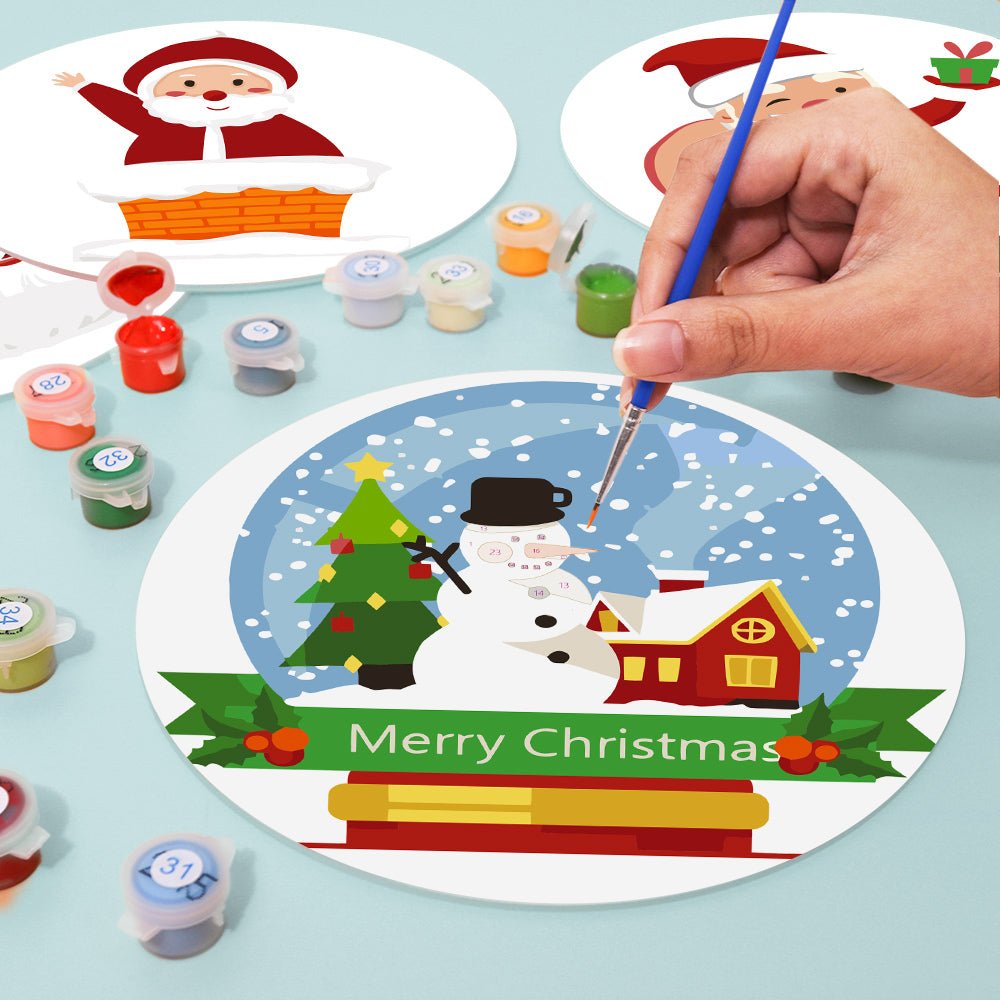 Santa’s Merry Moments (4 Pieces) paint by numbers kit