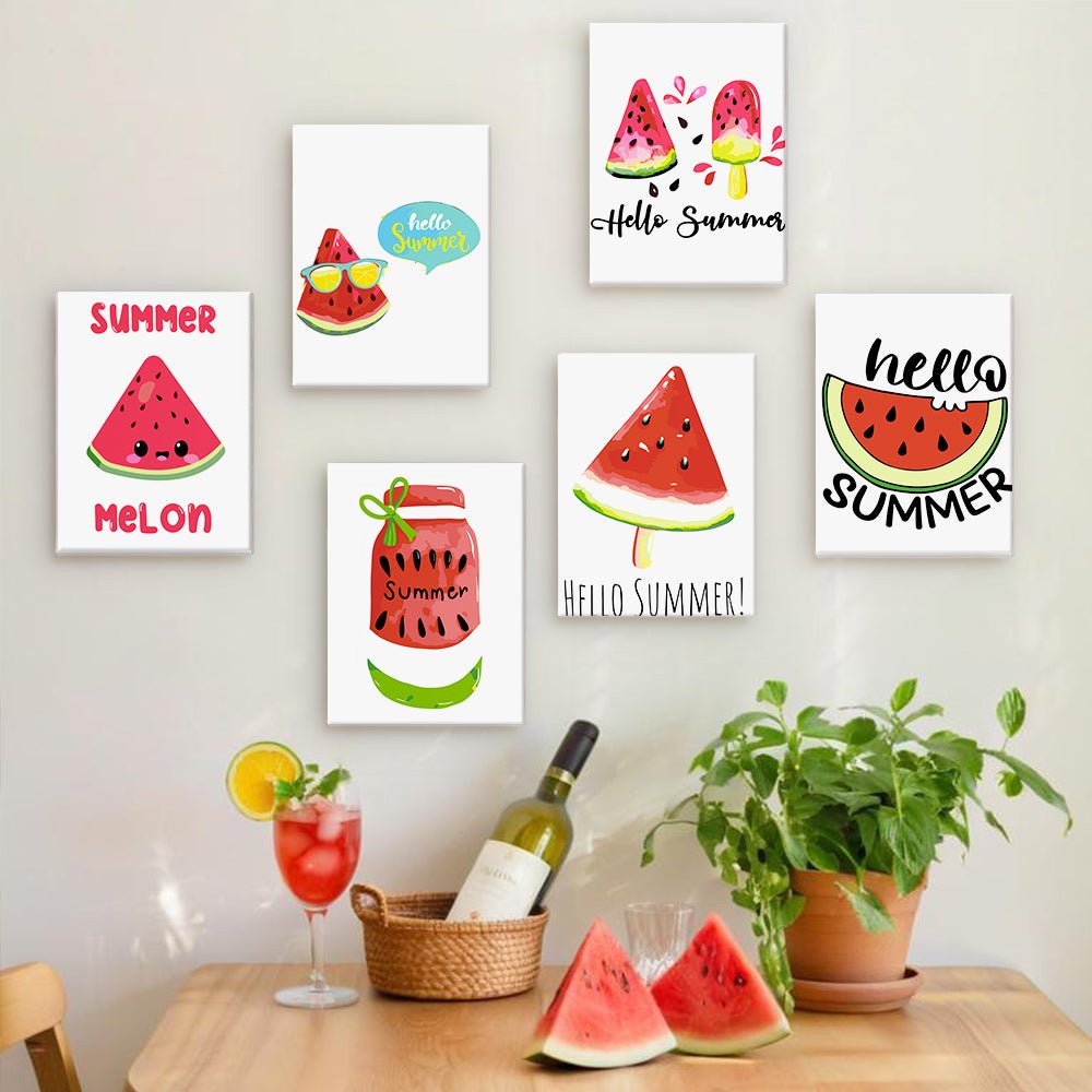 Hello Summer Melon - Mini Paint by Numbers Kit (6 Pieces) paint by numbers kit