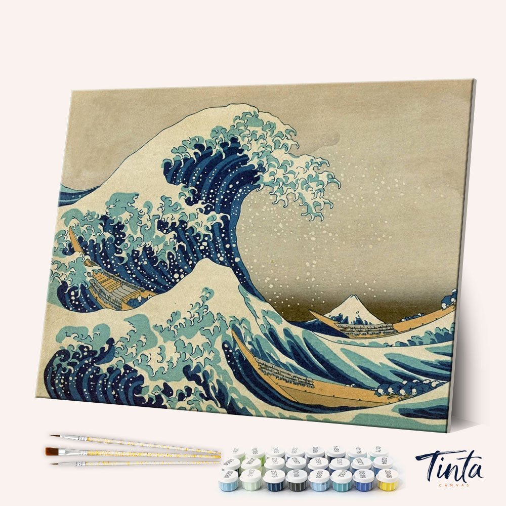 The Great Wave off Kanagawa paint by numbers kit
