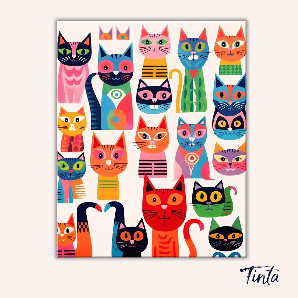 Cat Collection paint by numbers kit