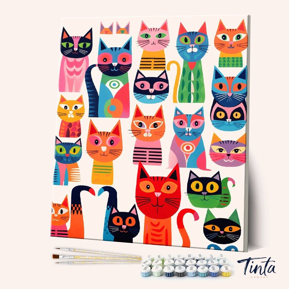Cat Collection paint by numbers kit