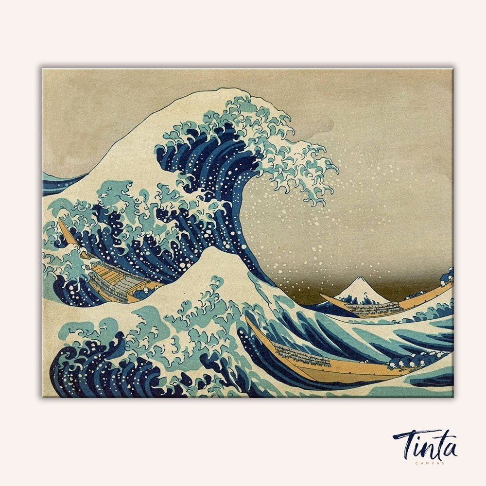 The Great Wave off Kanagawa paint by numbers kit