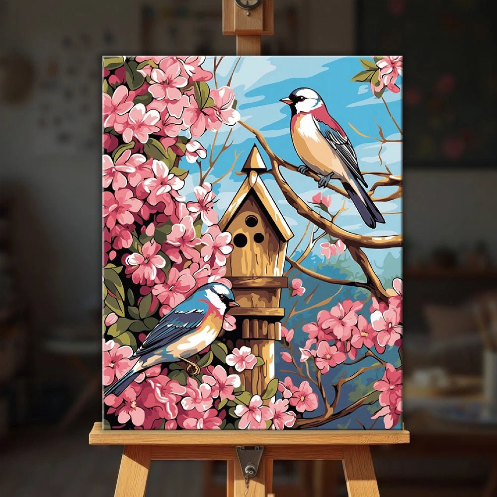 Birds Home paint by numbers kit