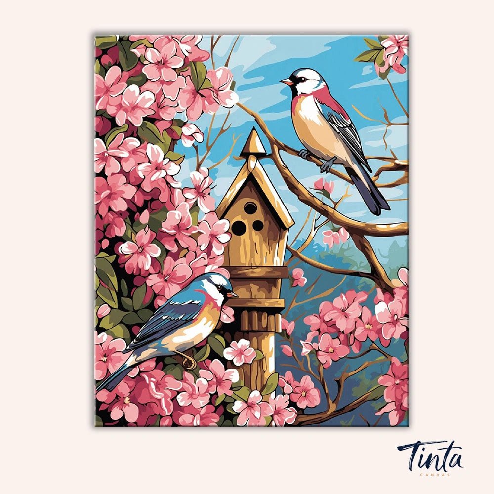 Birds Home paint by numbers kit