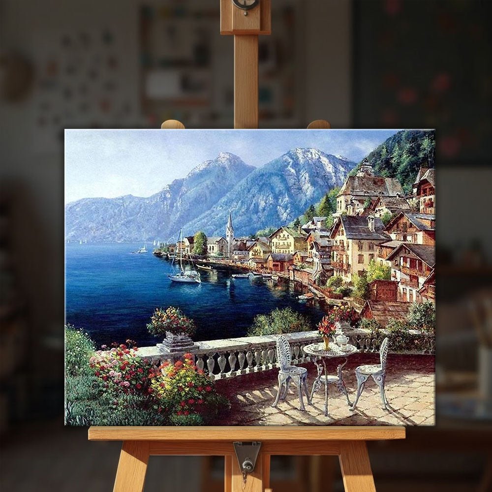 Hallstatt Lake paint by numbers kit