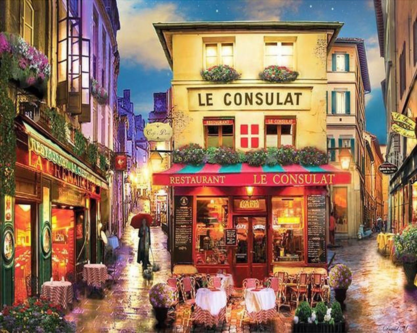 Le Consulat Restaurant Views paint by numbers kit