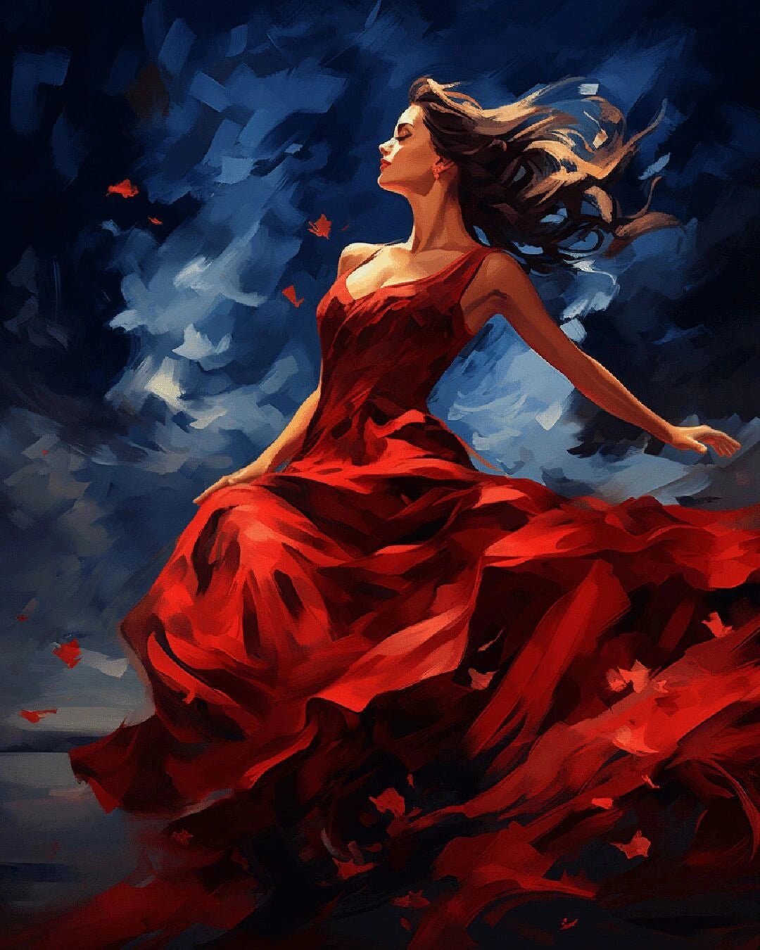 Crimson Dancer paint by numbers kit