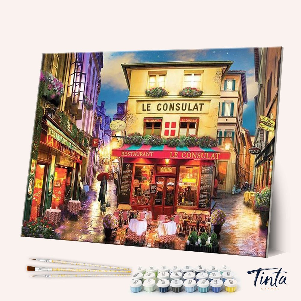 Le Consulat Restaurant Views paint by numbers kit