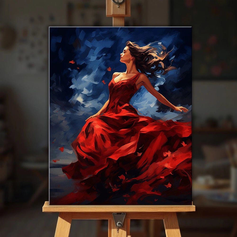 Crimson Dancer paint by numbers kit