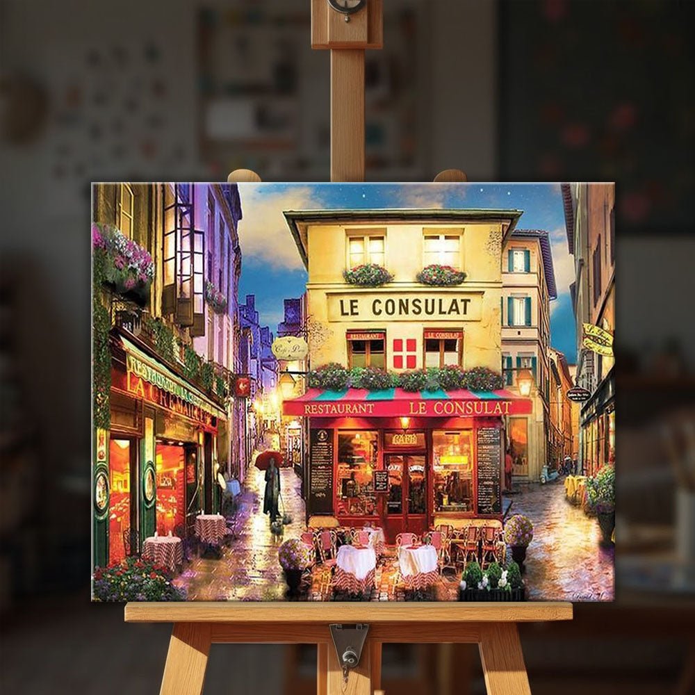 Le Consulat Restaurant Views paint by numbers kit