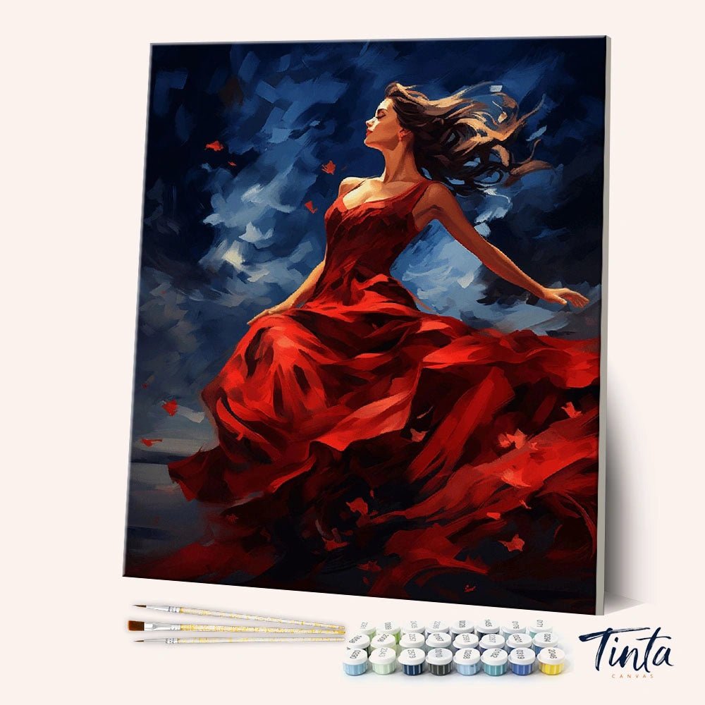 Crimson Dancer paint by numbers kit