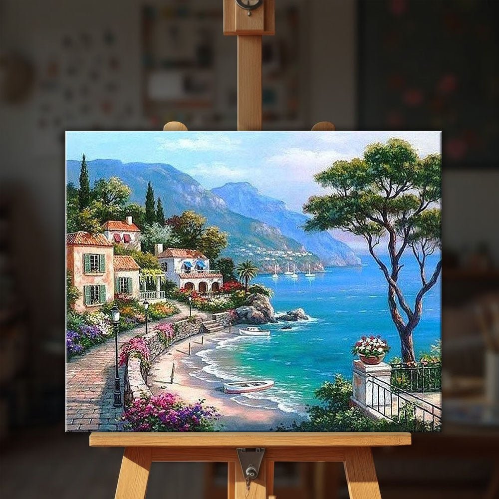 Mediterranean Seaside paint by numbers kit