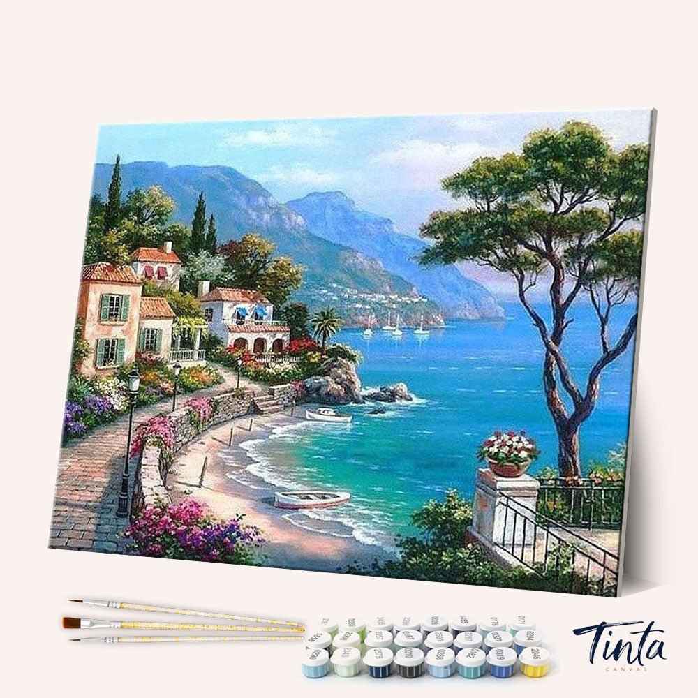 Mediterranean Seaside paint by numbers kit