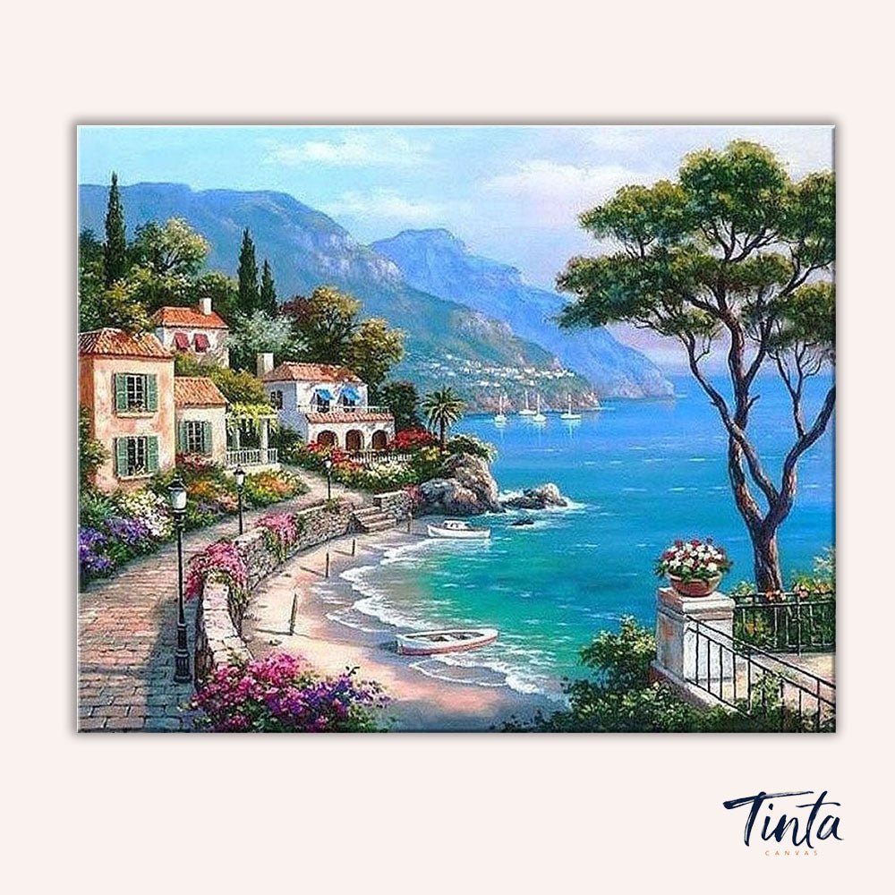 Mediterranean Seaside paint by numbers kit