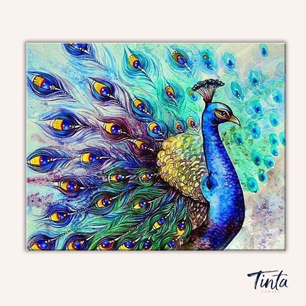 Colorful Peacock paint by numbers kit