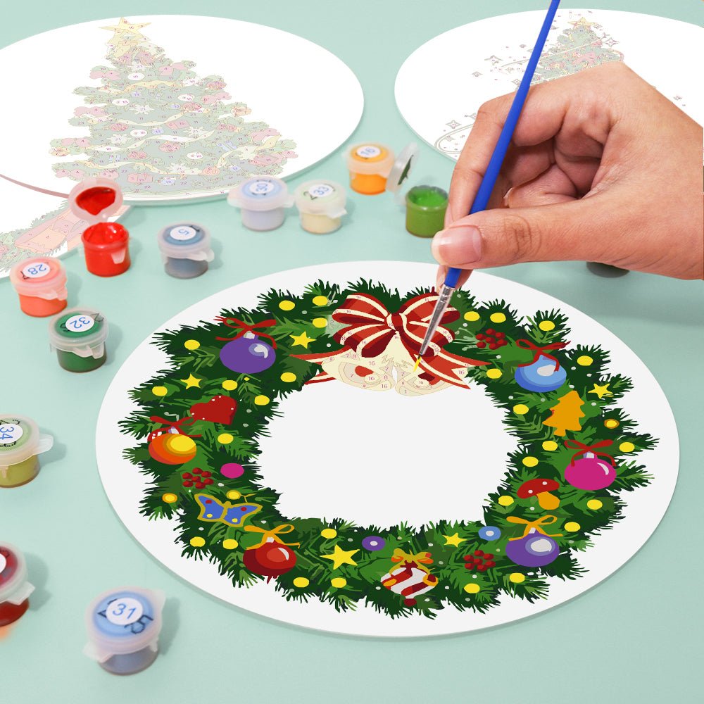 Evergreen Celebration (4 Pieces) paint by numbers kit