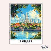 Bangkok - Travel Poster paint by numbers kit