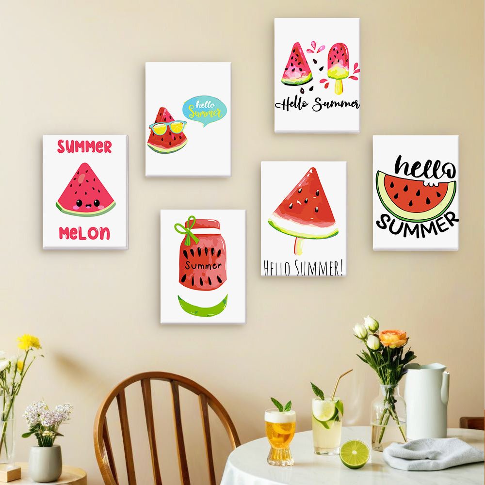 Hello Summer Melon - Mini Paint by Numbers Kit (6 Pieces) paint by numbers kit