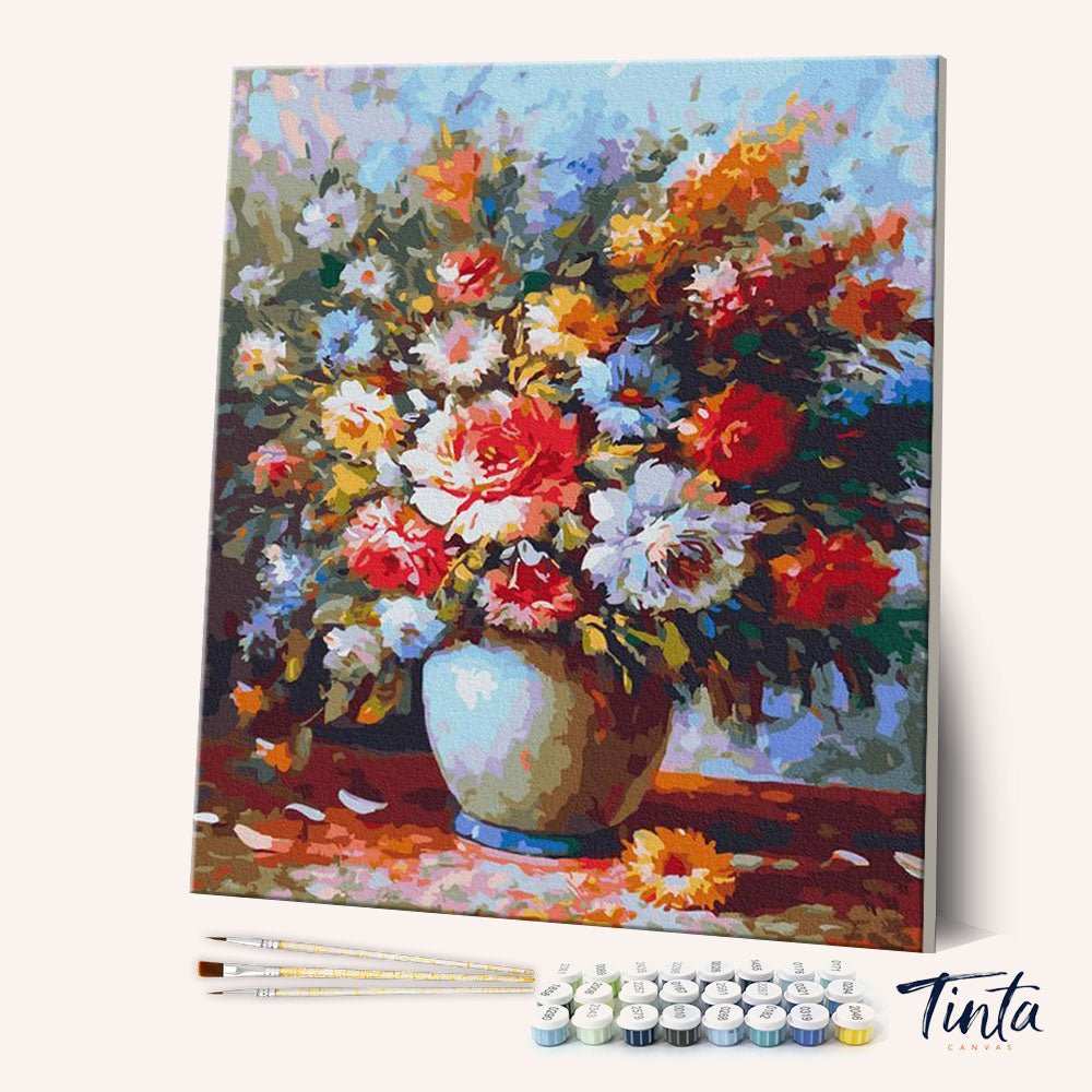 Garden Flowers paint by numbers kit