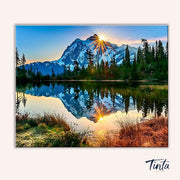 Snow Sunset Mountain paint by numbers kit