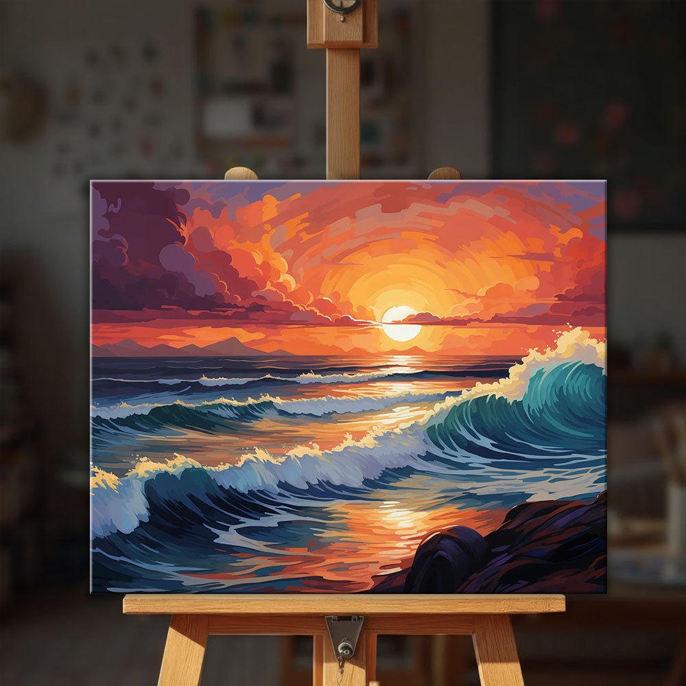 Sunset Swells paint by numbers kit