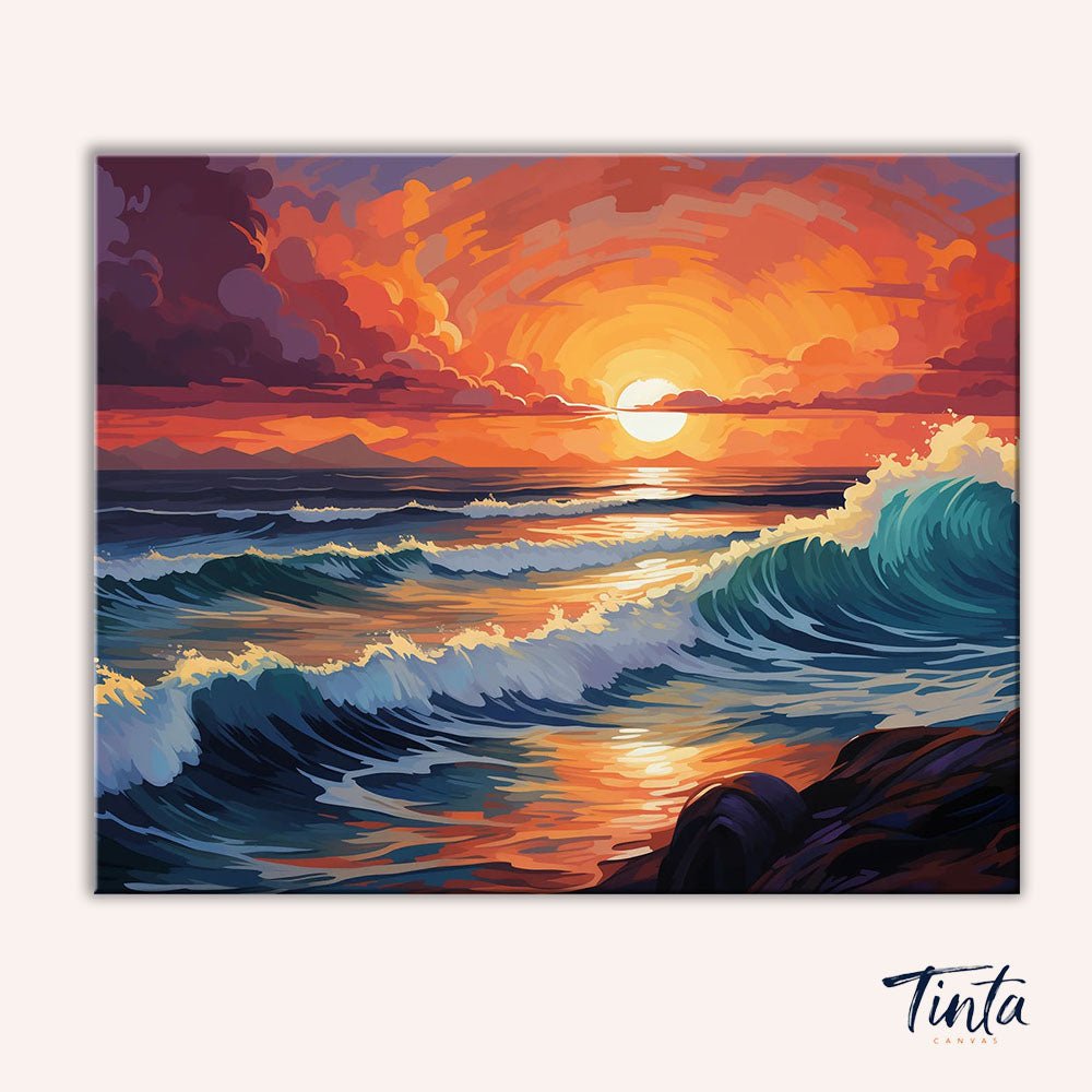 Sunset Swells paint by numbers kit