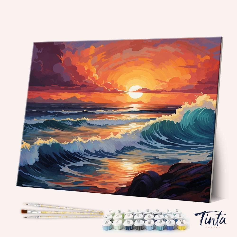 Sunset Swells paint by numbers kit