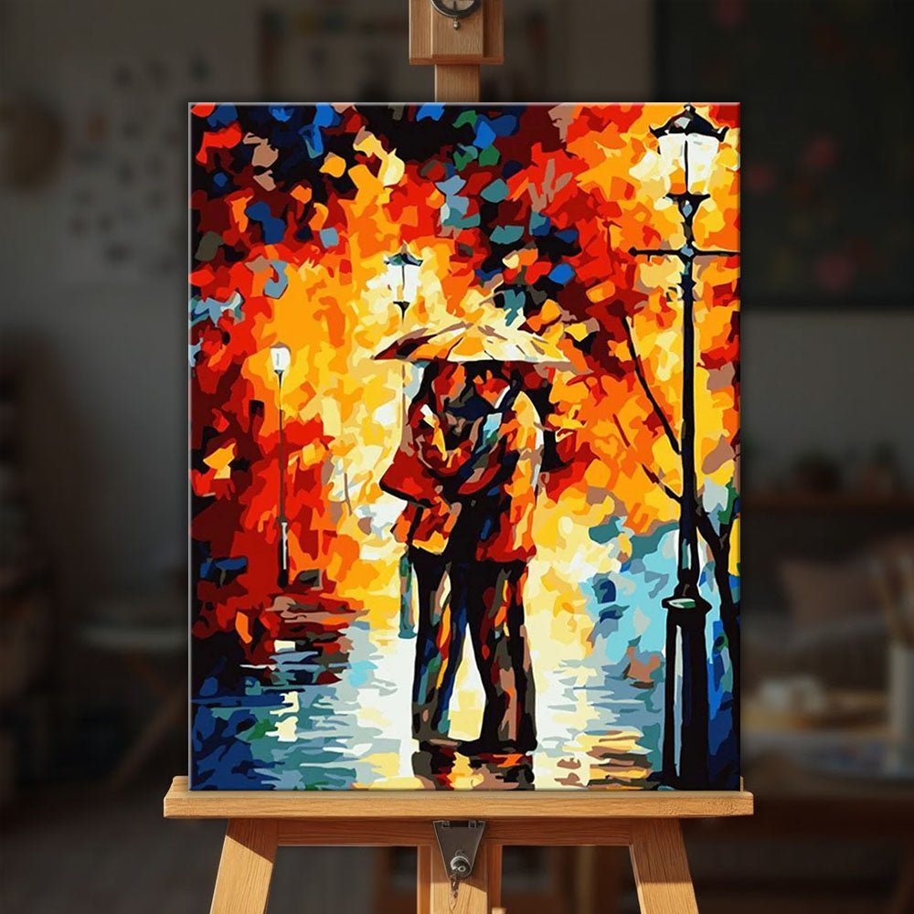 Lovers in the Rain paint by numbers kit