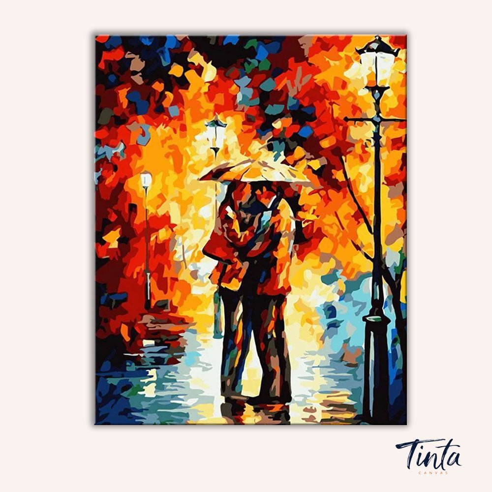 Lovers in the Rain paint by numbers kit