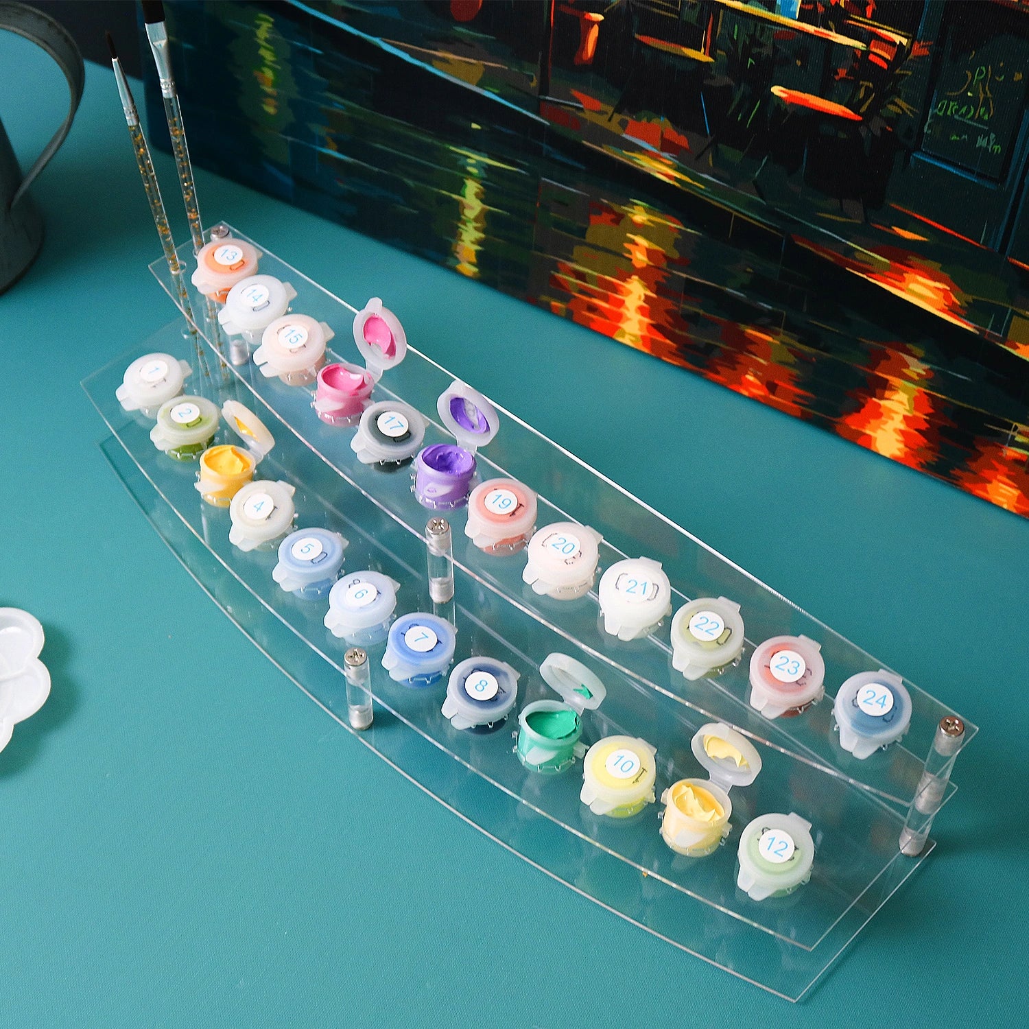 Paint Organizer Stand paint by numbers kit