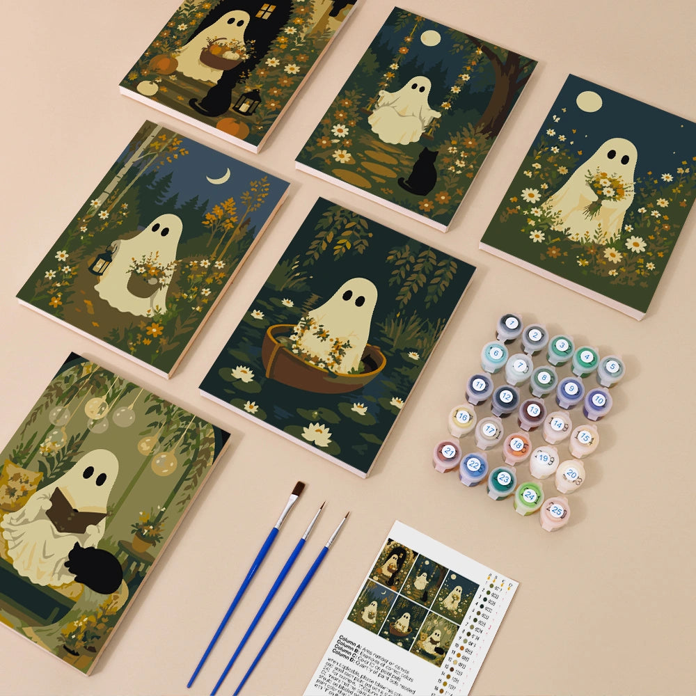 Ghostly Garden - Mini Paint by Numbers (6 Pieces)