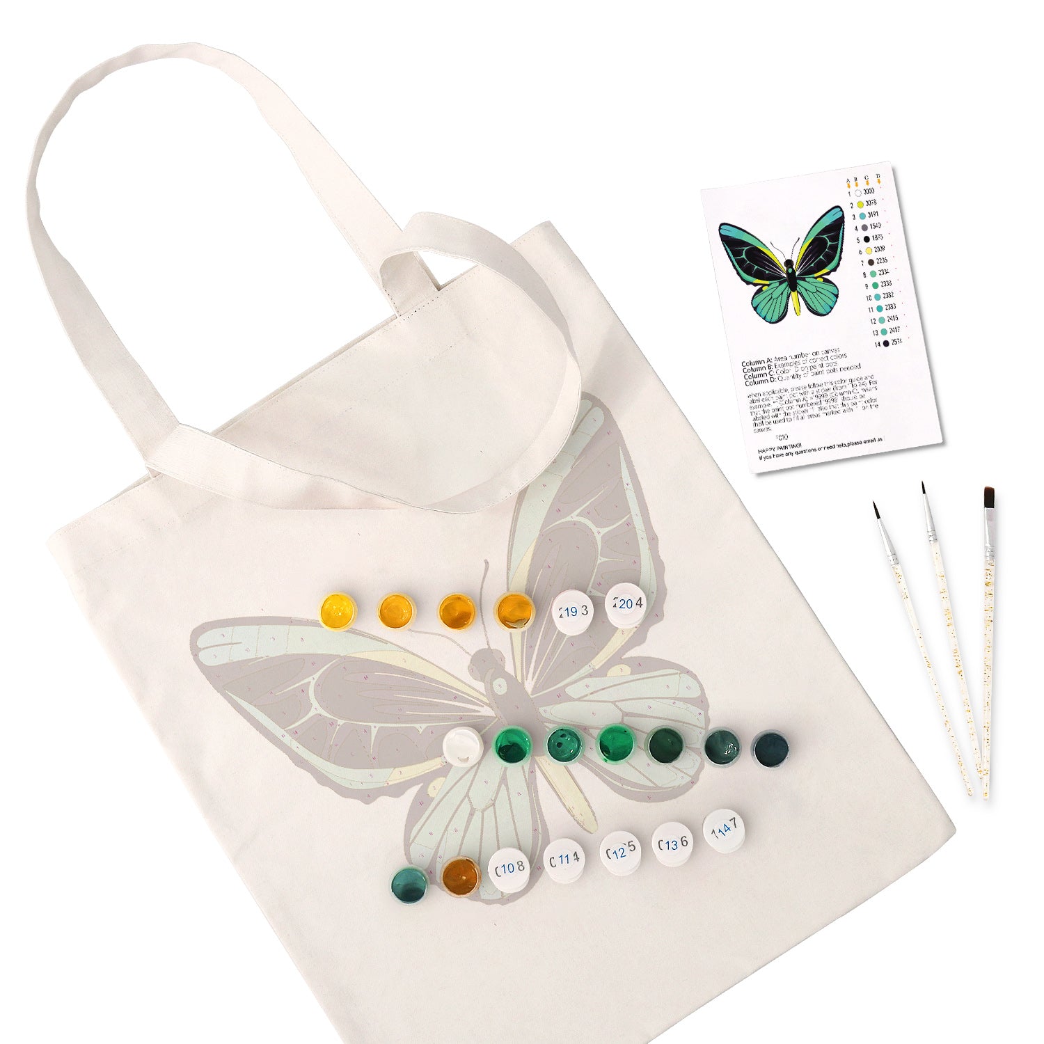 Emerald Wing Carry Bag paint by numbers kit