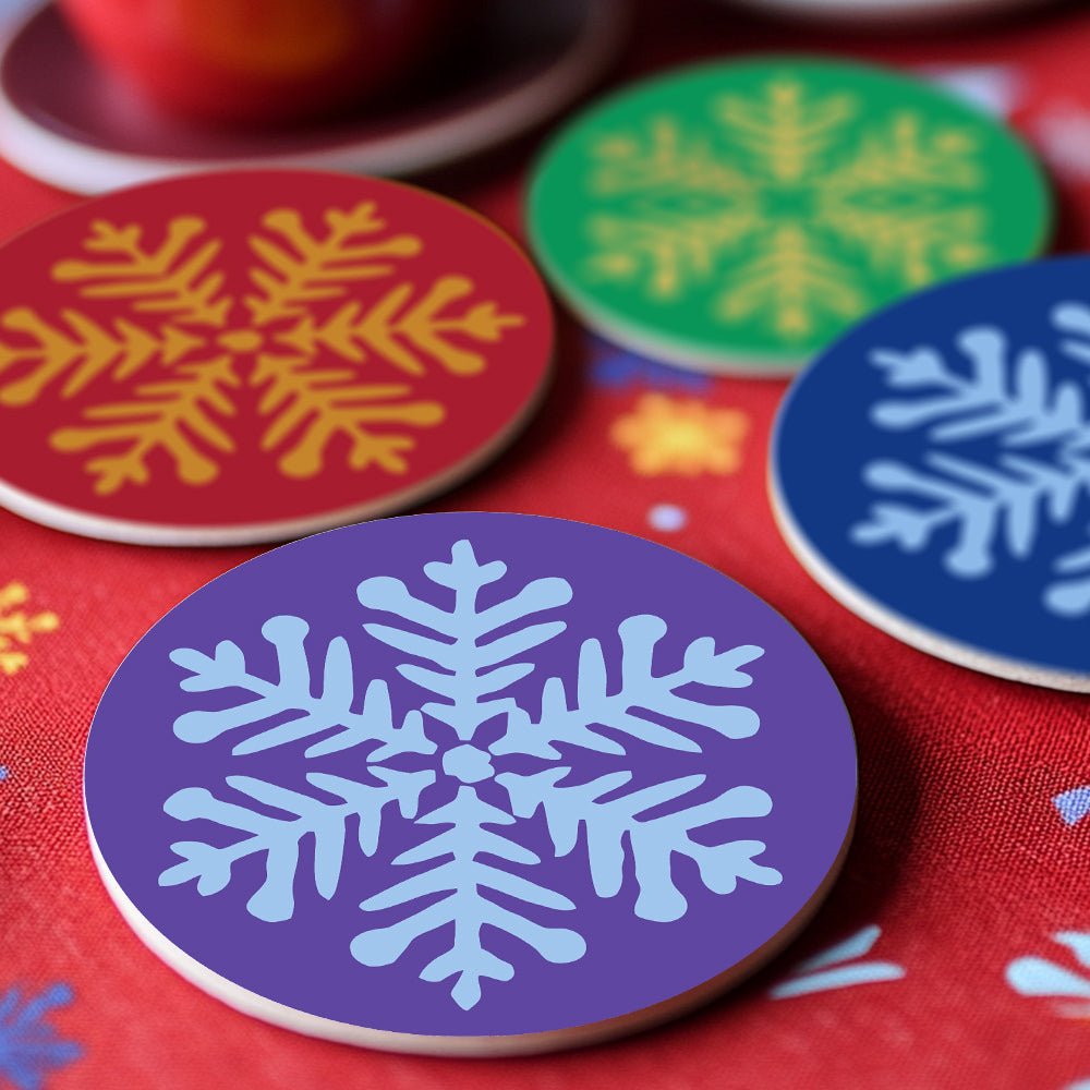 Winter Snowflake - Coasters Paint by Numbers Kit (4 Pieces) paint by numbers kit