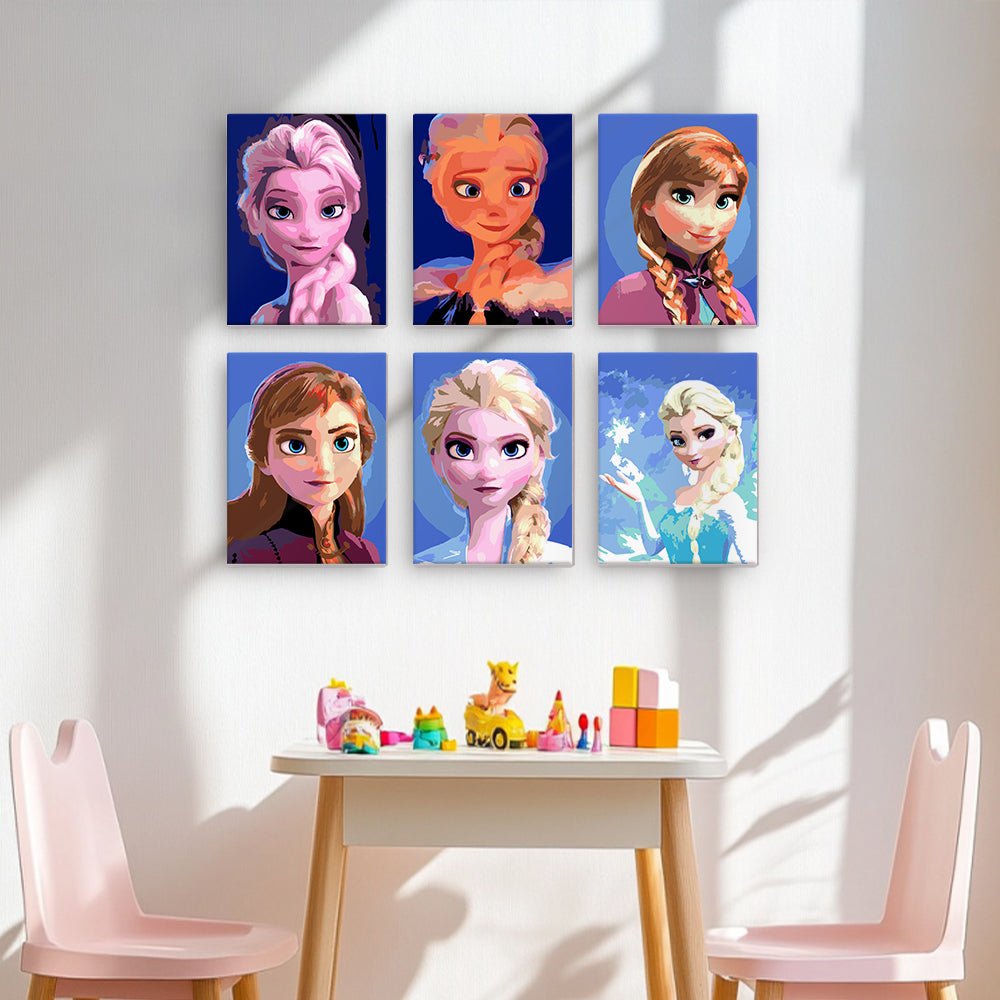 Icy Princess Dreams Mini Paint by Numbers Kit (6 Pieces) paint by numbers kit