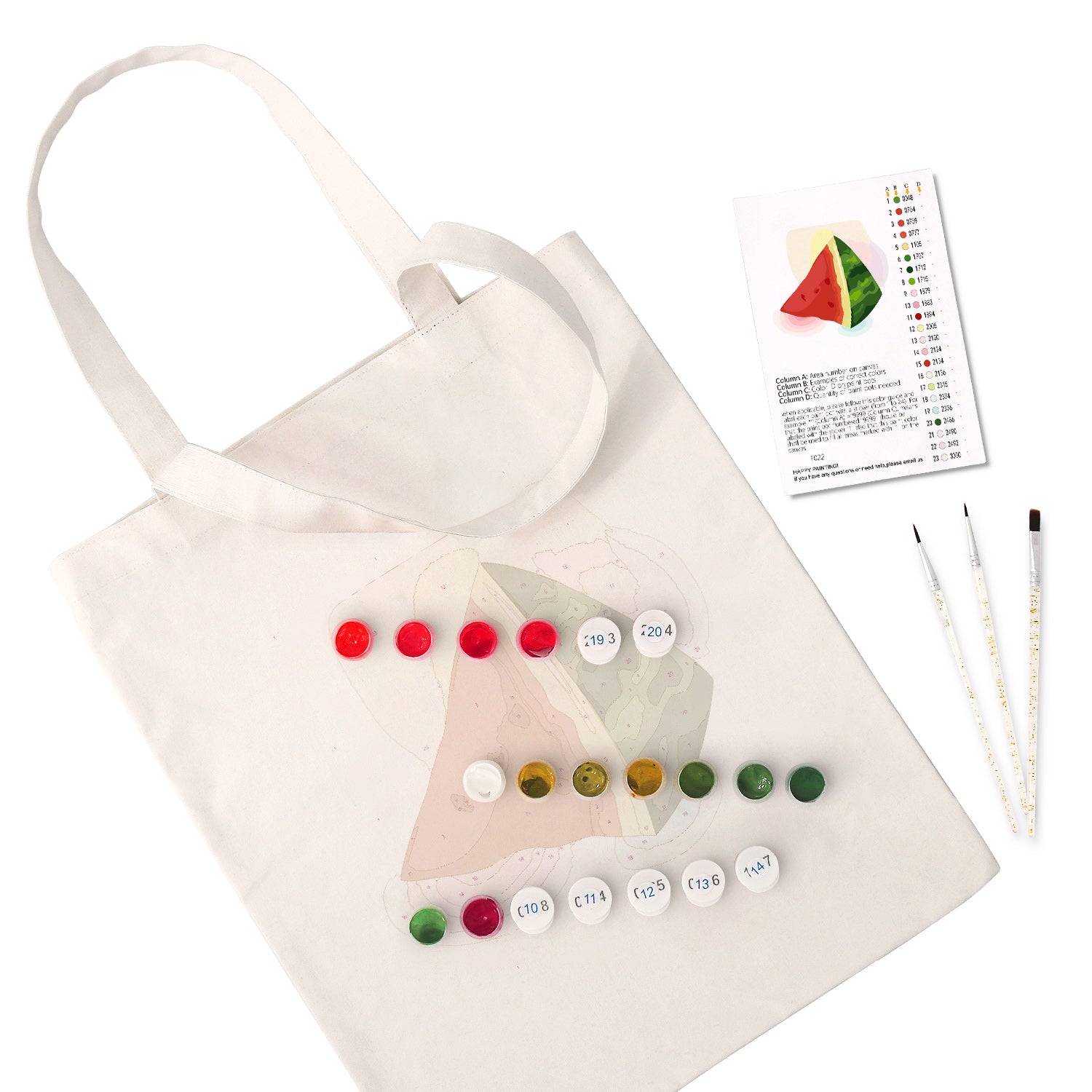 Juicy Watermelon Carry Bag paint by numbers kit