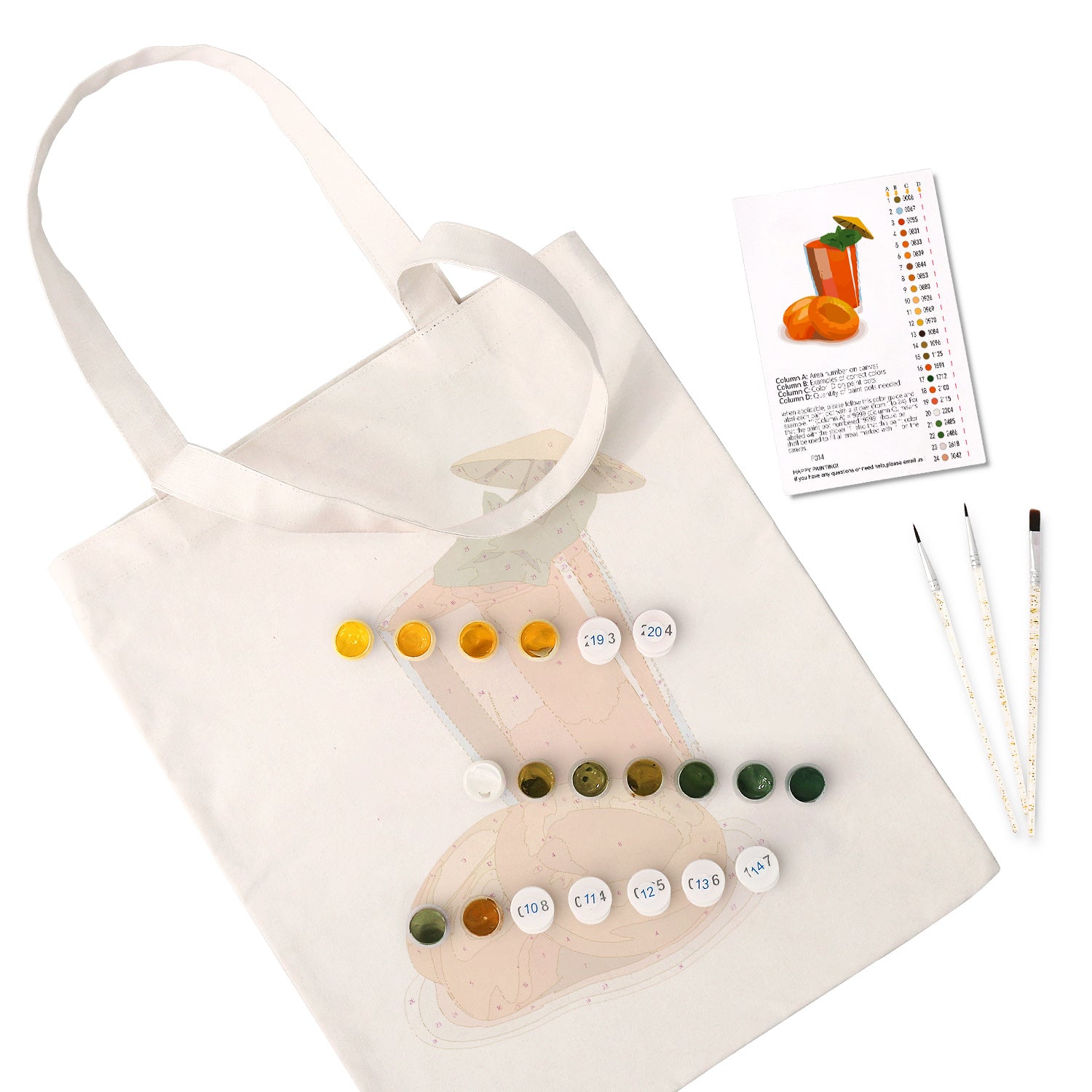 Citrus Refresh Carry Bag paint by numbers kit