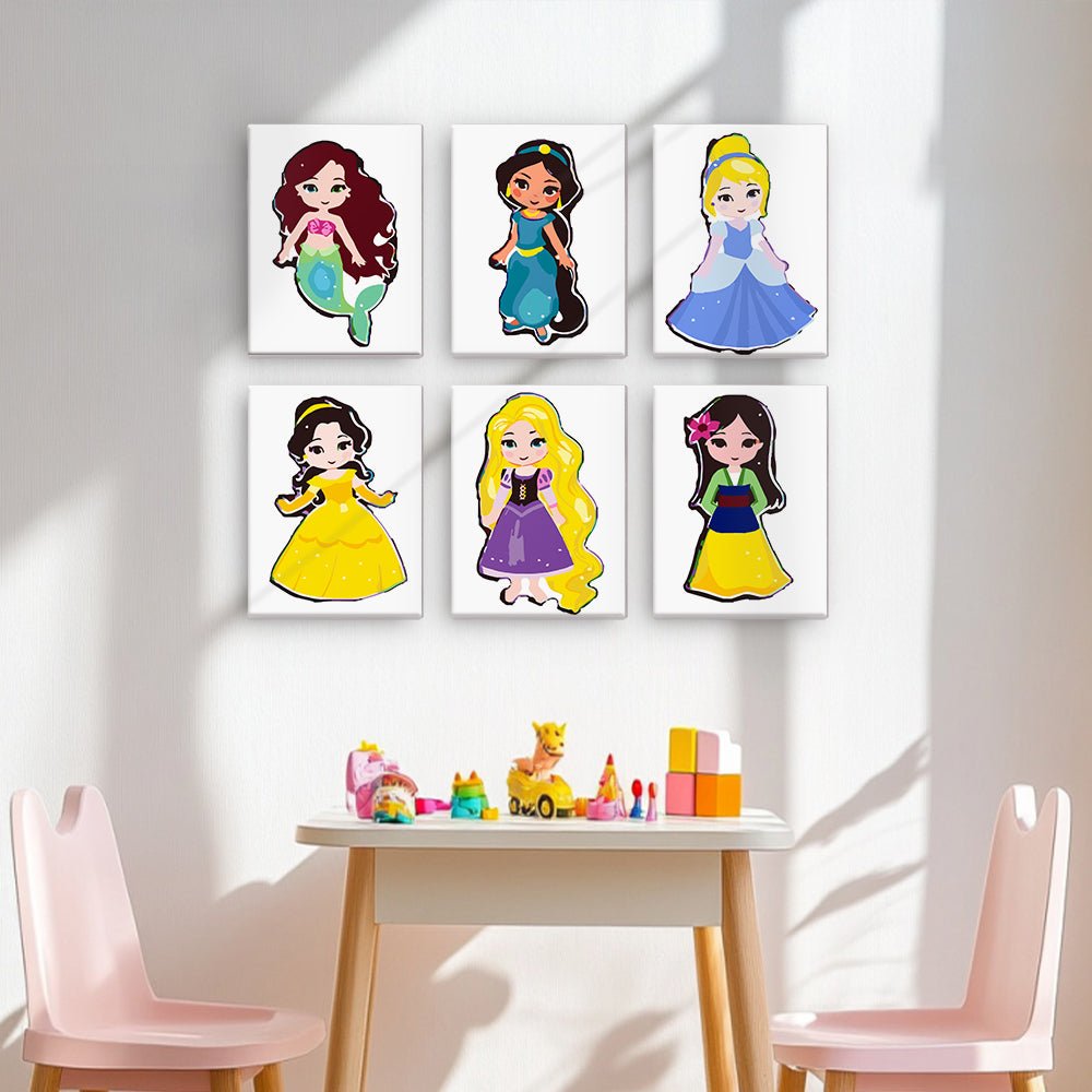 Little Princess Dreams - Mini Paint by Numbers Kit (6 Pieces) paint by numbers kit