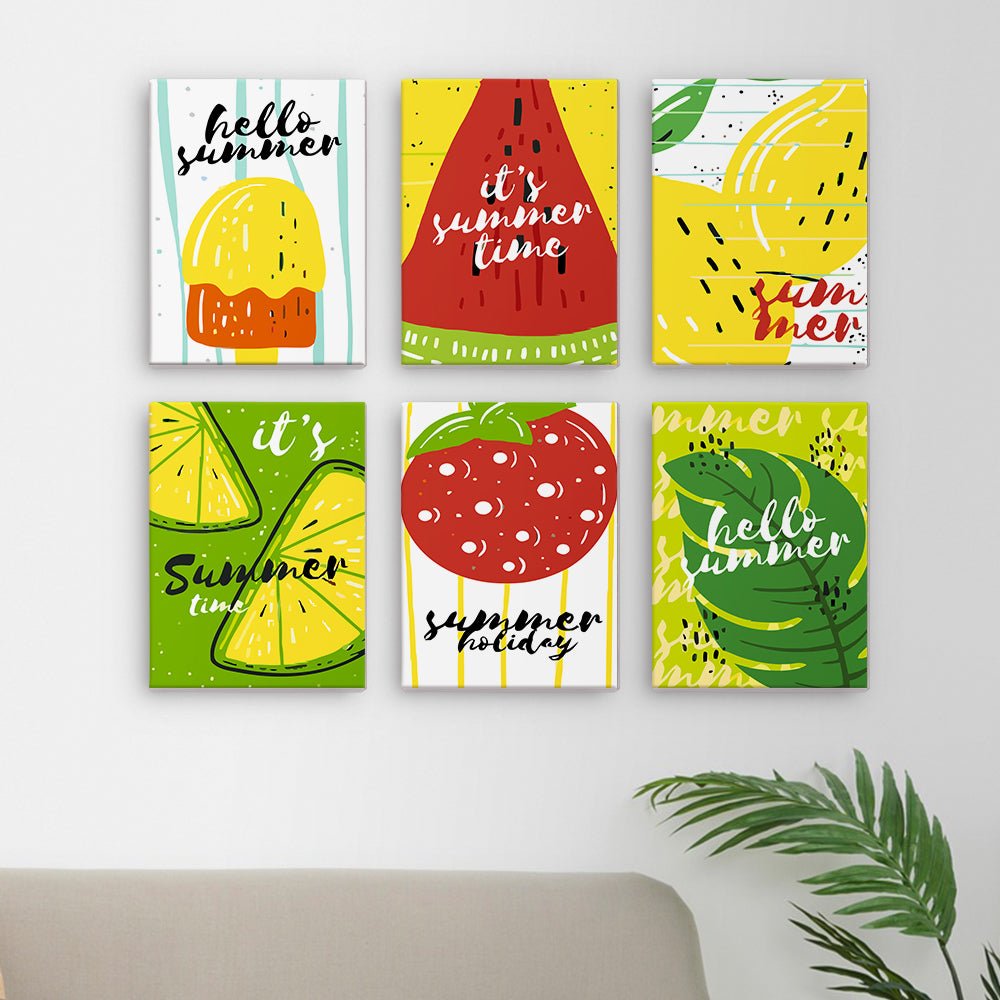 Sweet Summer Joy - Mini Paint by Numbers Kit (6 Pieces) paint by numbers kit
