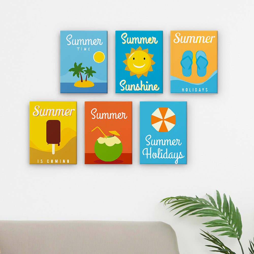 Sunshine Days Delight - Mini Paint by Numbers Kit (6 Pieces) paint by numbers kit