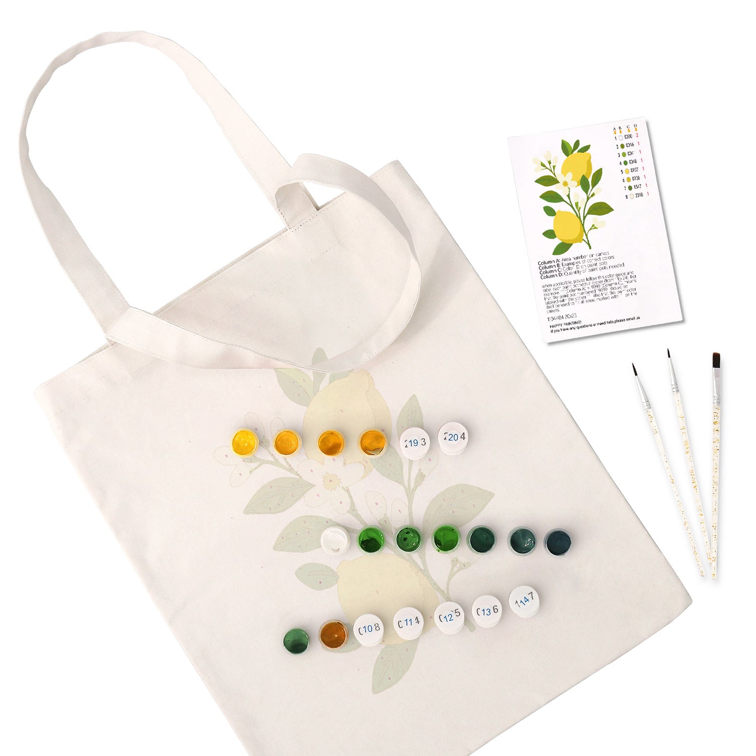 Lemon Grove Carry Bag paint by numbers kit