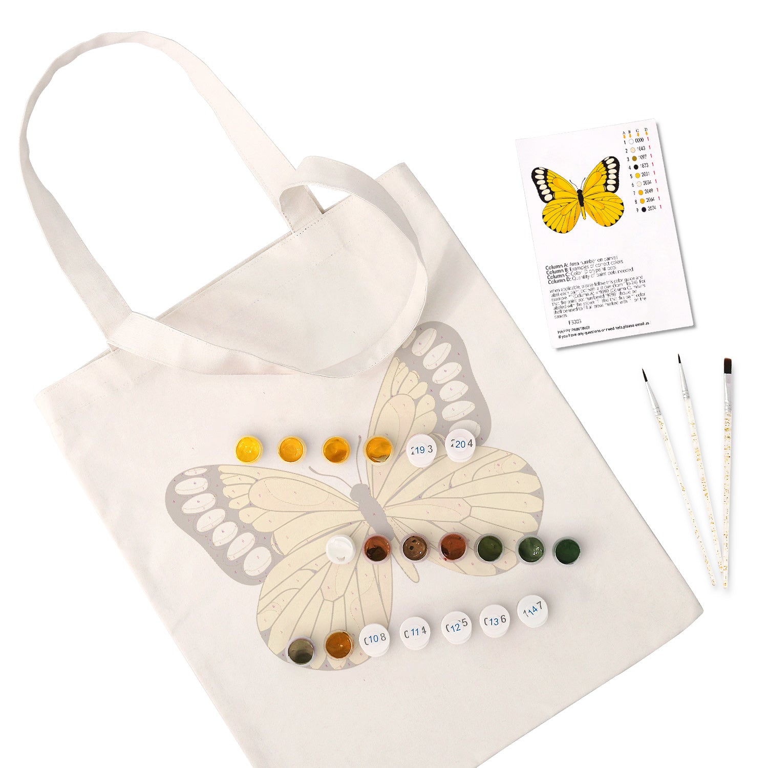 Sunrise Butterfly Carry Bag paint by numbers kit