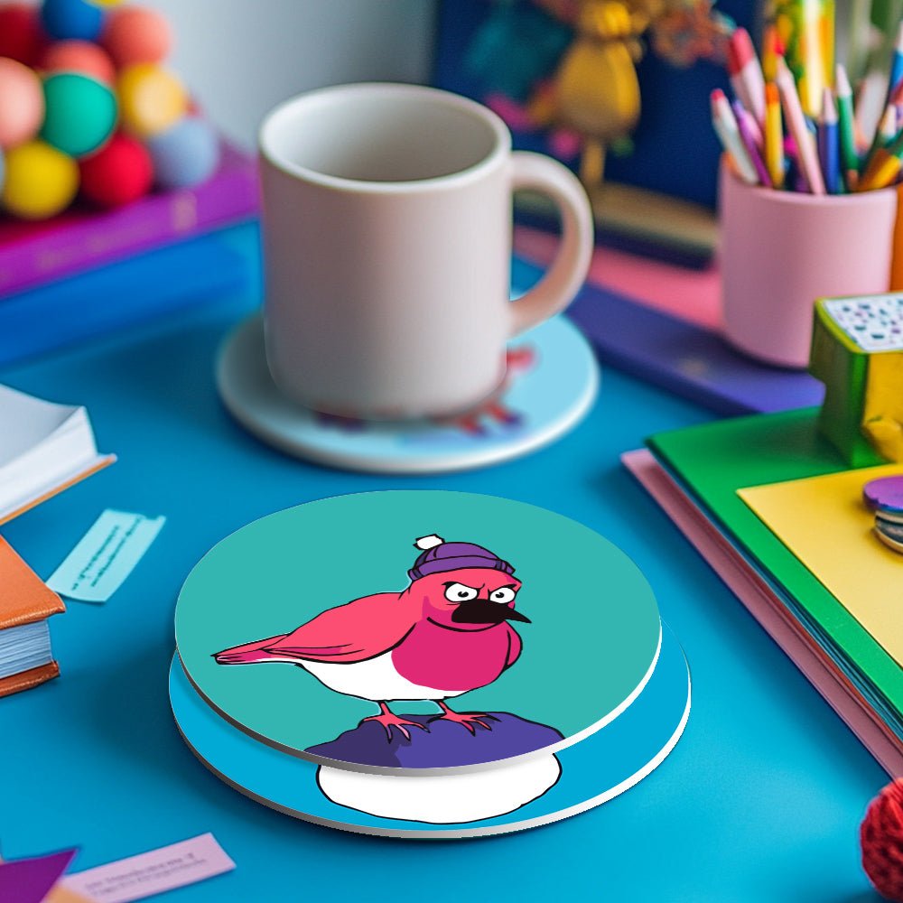 Merry Little Winter Friends - Coasters Paint by Numbers Kit (4 Pieces) paint by numbers kit