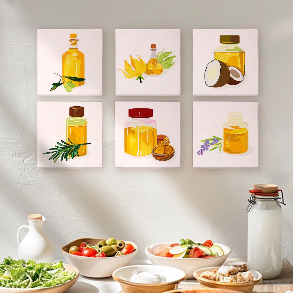 Golden Glow Essentials - Mini Paint by Numbers Kit (6 Pieces) paint by numbers kit