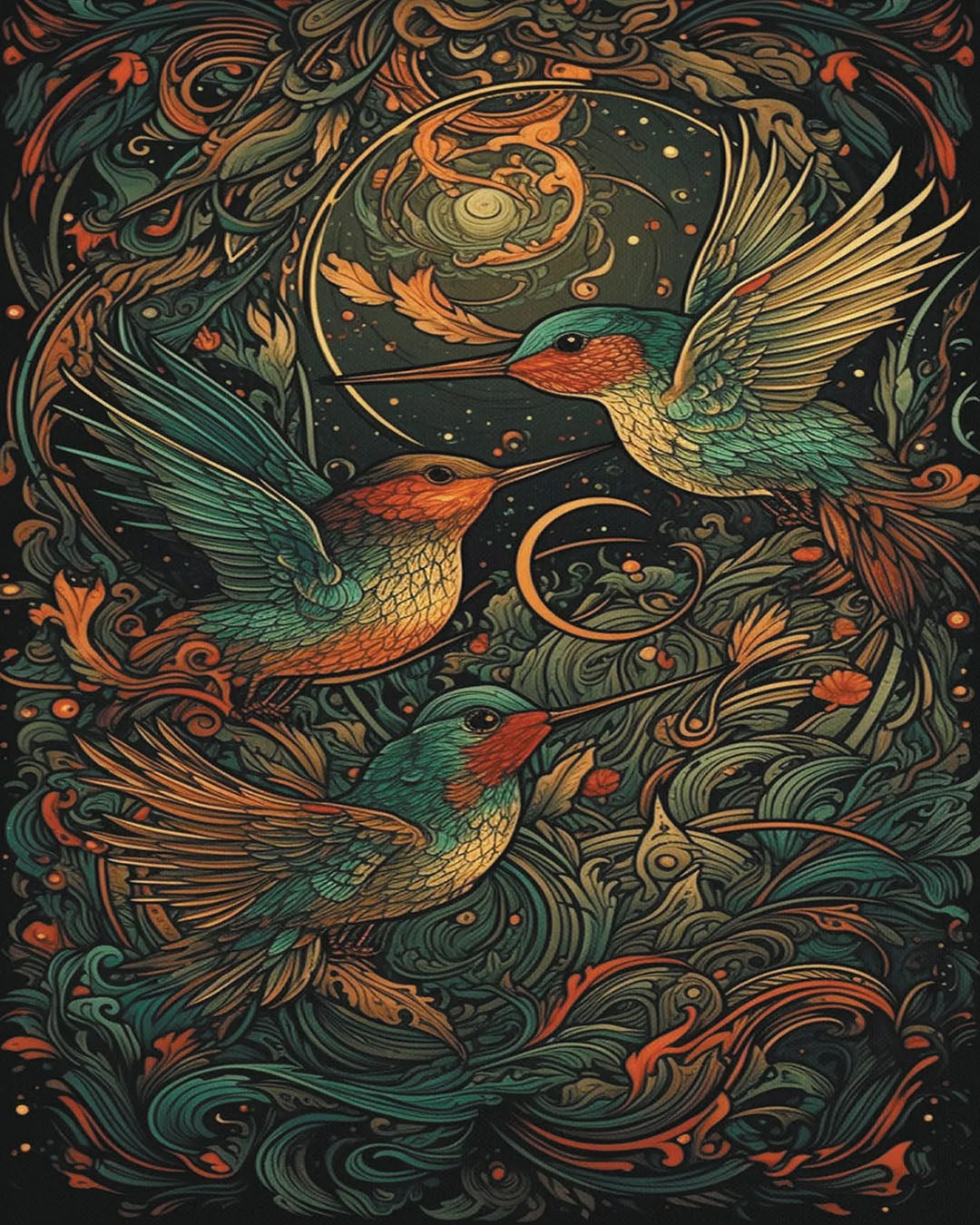 Golden Hummingbirds