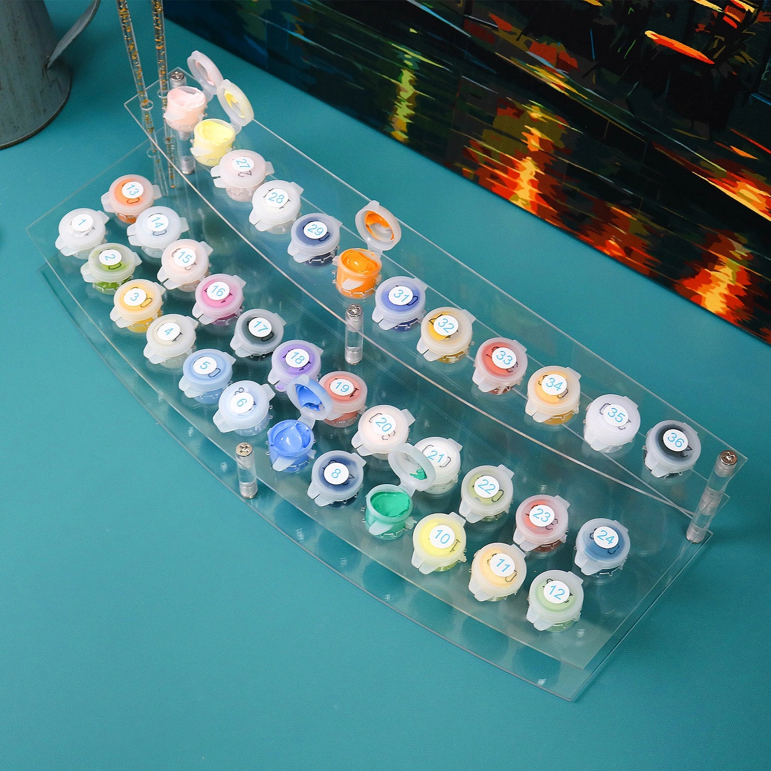Paint Organizer Stand paint by numbers kit